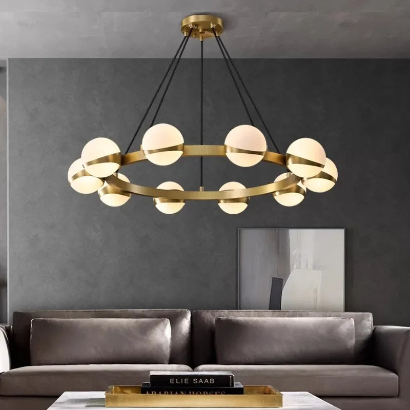 boule de verre moderne avec lumière led pour décoration intérieure - vue 1 sur 9