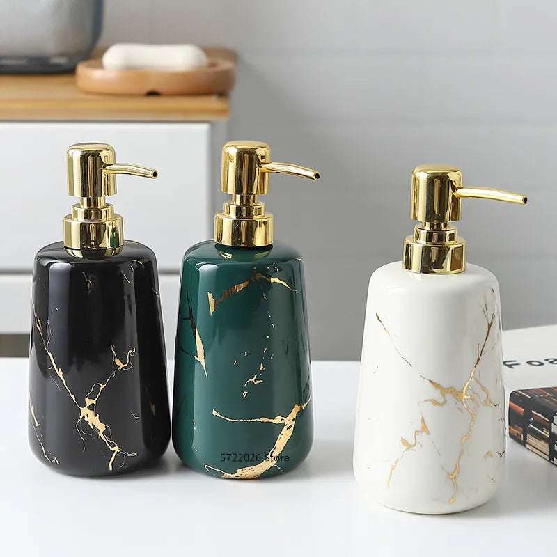 ensemble décoratif en céramique pour salle de bain avec accessoires - vue 5 sur 24