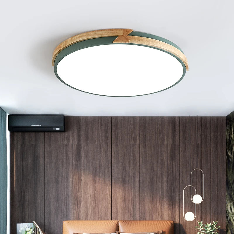 plafonnier led ultra-mince design nordique décoratif encastré - vue 3 sur 12