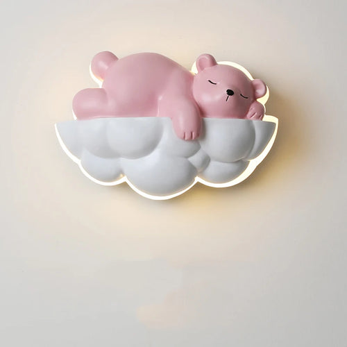 applique murale ours polaire lumineuse pour enfants avec télécommande - vue 2 sur 9