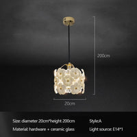 lustre romantique en art français avec lumière LED décorative
