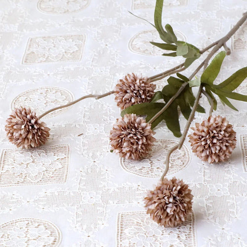 5 têtes de pissenlit fleurs artificielles pour décoration mariage fête - vue 10 sur 13