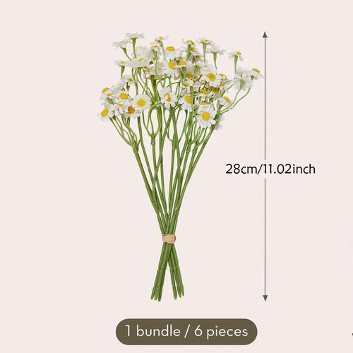 60 têtes de marguerites artificielles pour décorations diverses - vue 4 sur 8