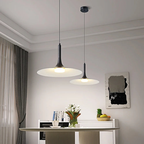 Suspension design LED conique arrondi Noir - vue 2 sur 6