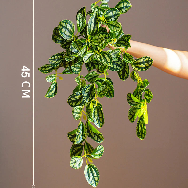 plantes artificielles suspendues en rotin pour décoration intérieure - vue 10 sur 12