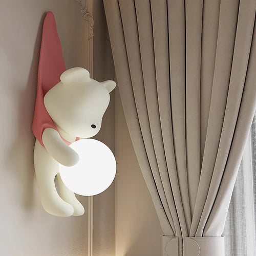applique murale nordique décorative en résine en forme d'ours pour maison - vue 2 sur 7