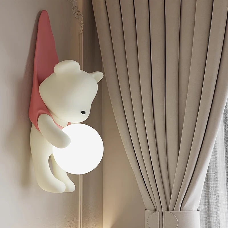 applique murale nordique décorative en résine en forme d'ours pour maison - vue 2 sur 7