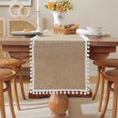 Chemin de table macramé rustique beige style bohème