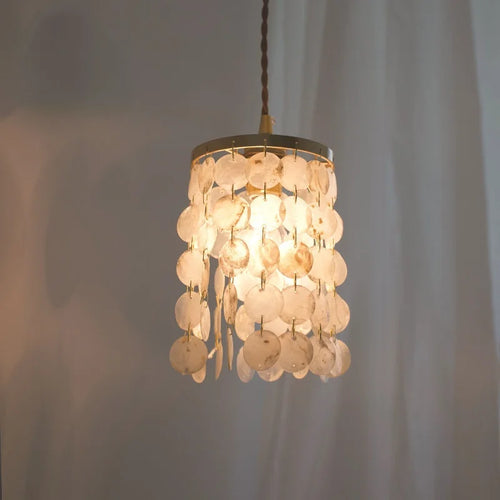 Suspension de luxe en cuivre avec coquillages naturels rétro - vue 2 sur 6