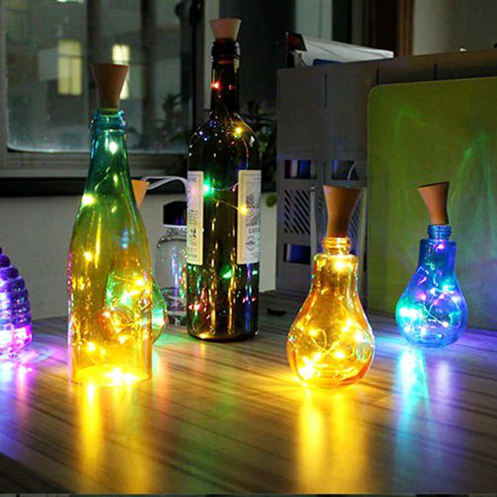 lot de 10 guirlandes lumineuses en liège pour décoration et bricolage - vue 2 sur 9