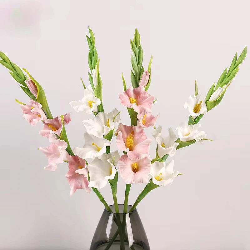 fleurs artificielles glaïeuls pour décoration de fête et bureau - vue 6 sur 12