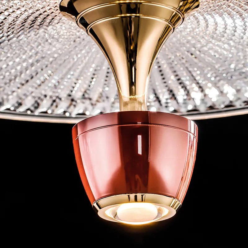 suspension led rond acrylique avec cordon réglable - vue 6 sur 9
