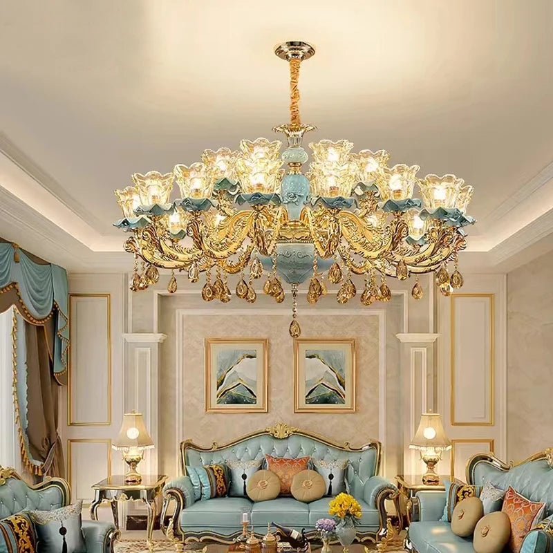 lustre rétro en céramique style européen pour intérieur - vue 1 sur 14
