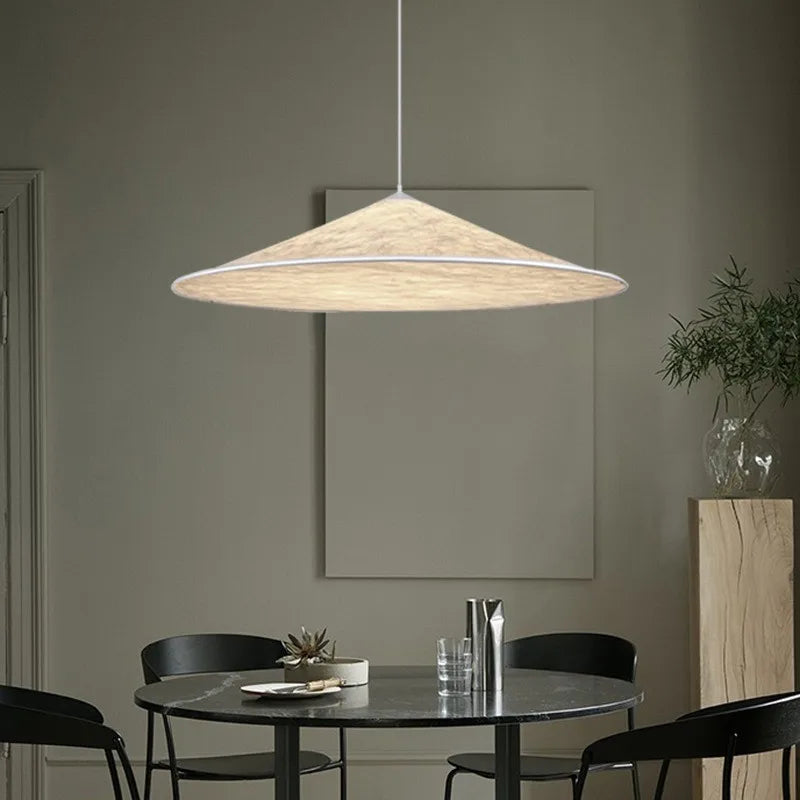 suspension en soie nordique moderne décor led luminaires suspendus en tissu - vue 4 sur 9