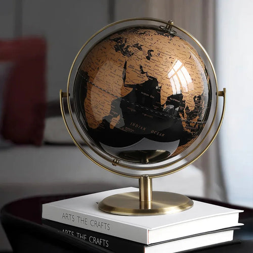 globe multilingue sur support métal pour décoration et enseignement géographique - vue 4 sur 8