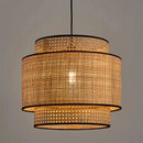 Suspension cannage Style japonais moderne lampe à main en rotin