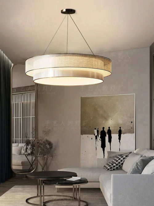 lustre circulaire chinois pour un éclairage zen élégant - vue 4 sur 9