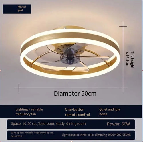 110V~265V APP and Remote Control Dual Intelligent Control  DC 6 speed Regulation Frequency Conversion Ceiling Fan Light - vue 14 sur 17