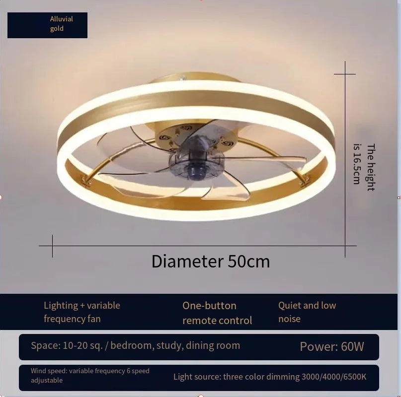110V~265V APP and Remote Control Dual Intelligent Control  DC 6 speed Regulation Frequency Conversion Ceiling Fan Light - vue 13 sur 17