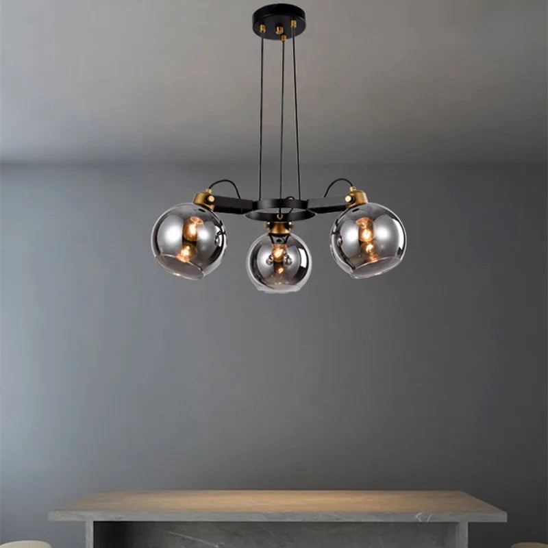lustre nordique simple et luxueux pour éclairage intérieur - vue 6 sur 8