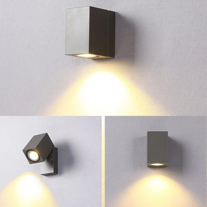 Applique murale LED pliante extérieure IP65 étanche jardin porche lumière GU10 COB cour extérieure applique murale luminaire 5W - vue 3 sur 9