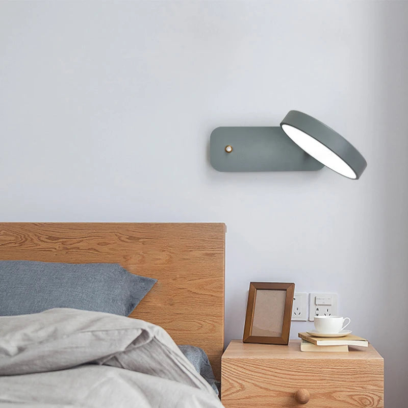 applique murale à led rotative pour éclairage intérieur moderne - vue 4 sur 9