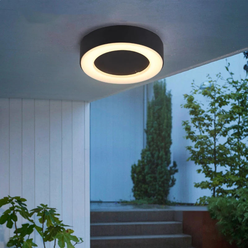 Round / Oval LED Moisture Proof Ceiling Lamp IP65 Waterproof Bathroom Outdoor Garden Yard Lamp, 12W/18W Modern Wall Lamp Light - vue 1 sur 9