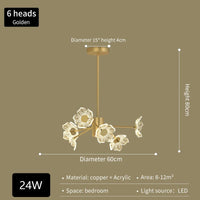 lustre moderne en fleurs pour décoration intérieure élégante