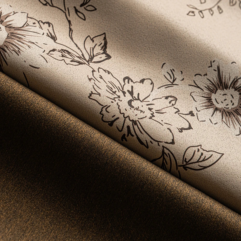 Rideau occultant floral moderne pour salon chambre - vue 5 sur 7