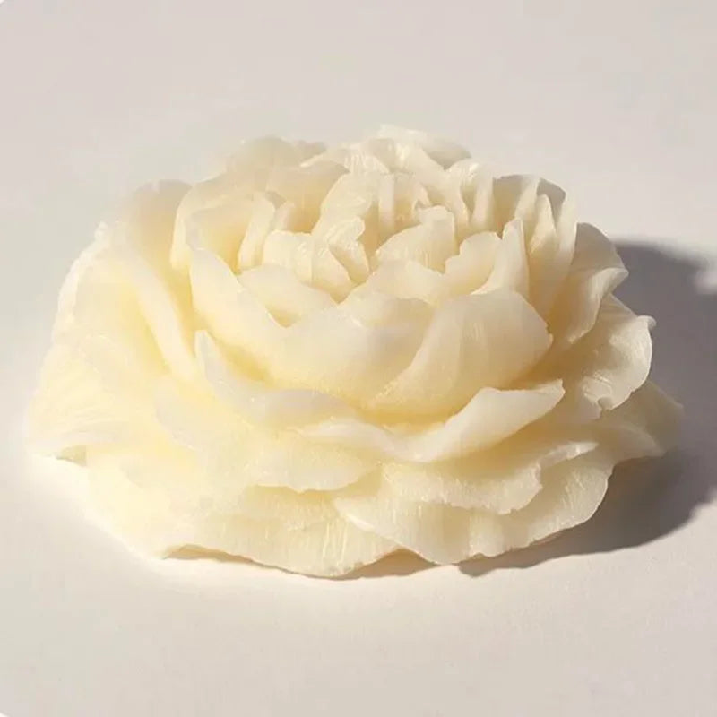 bougie parfumée fleur de pivoine en cire de soja décorative - vue 7 sur 10
