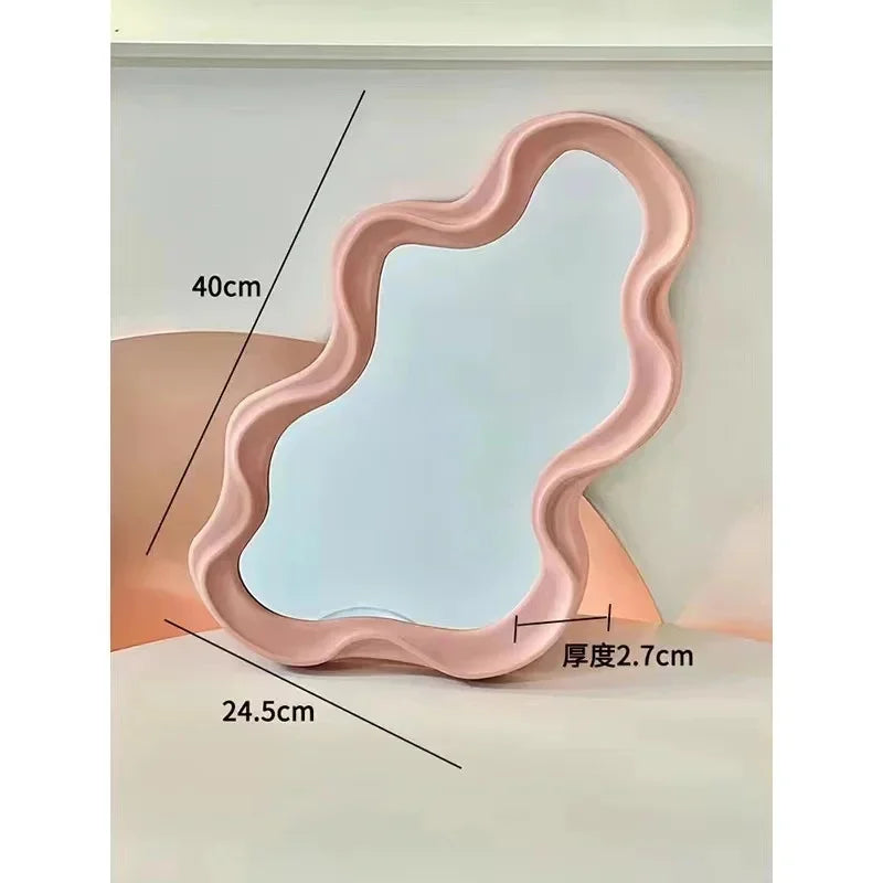 miroir nuage kawaii sur pied pour maquillage et décoration - vue 12 sur 12