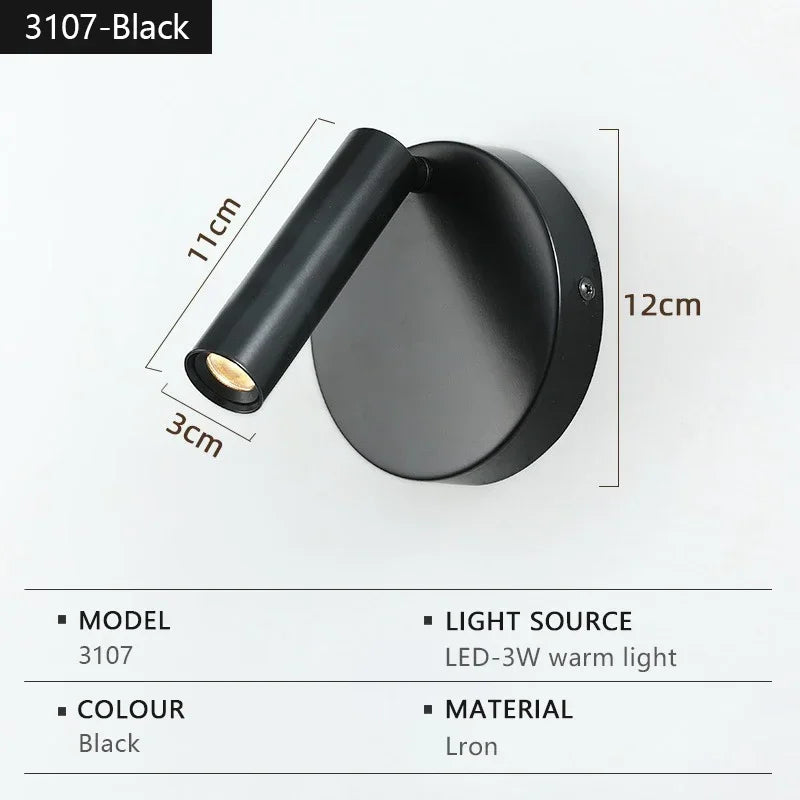 applique murale led pliable avec réglage rotatif design moderne - vue 9 sur 10