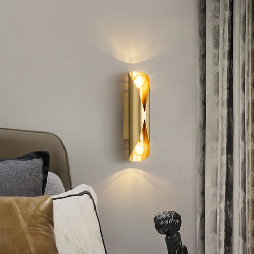 applique murale led moderne en cuivre pour intérieur élégant - vue 2 sur 8