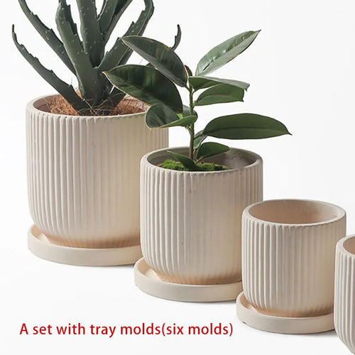 moule en silicone pour pot de fleurs créatif en ciment - vue 11 sur 14