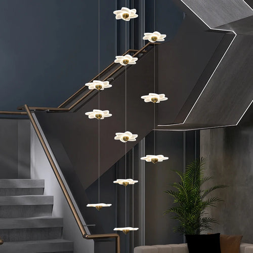 lustre moderne décoratif pour hall d'hôtel duplex luxe - vue 4 sur 26