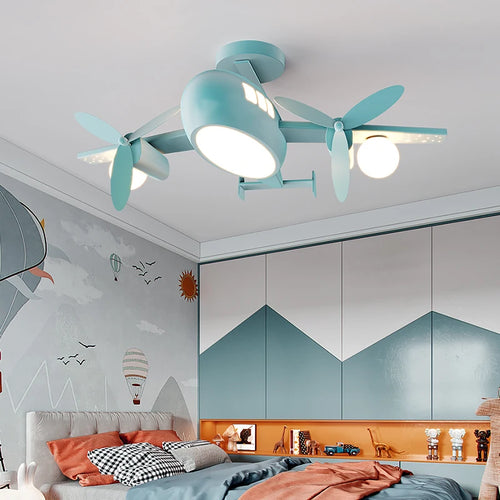 plafonnier moderne avec télécommande pour chambre d'enfant style nordique - vue 5 sur 10