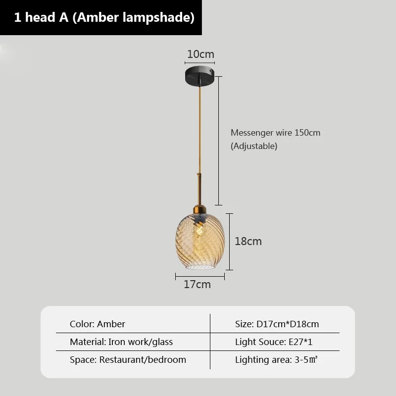 suspension moderne en verre design pour décoration intérieure - vue 14 sur 23