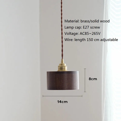 suspension LED en bois au design nordique moderne - vue 11 sur 10