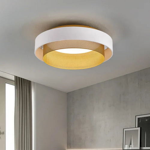 Plafonnier LED circulaire en métal noir - vue 2 sur 5