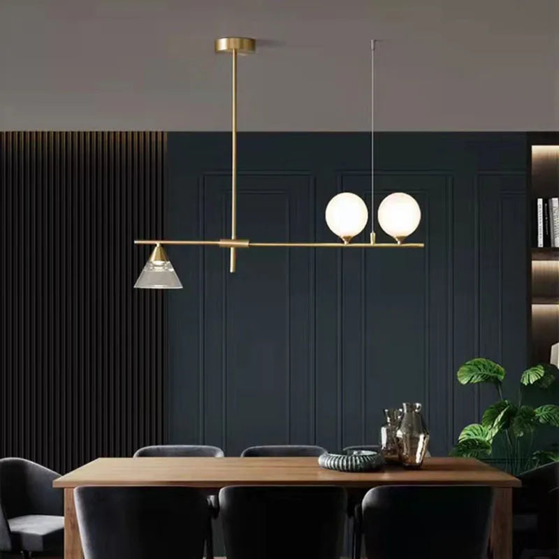 lampe suspendue moderne en verre pour décoration intérieure - vue 4 sur 8