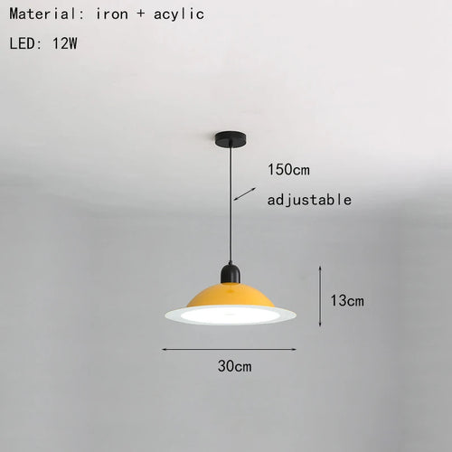 suspension led en métal avec lumière modifiable - vue 14 sur 17