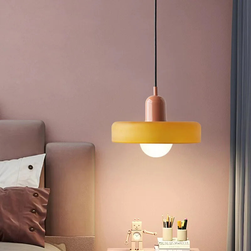 lustre moderne suspendu en verre coloré pour intérieur - vue 4 sur 20