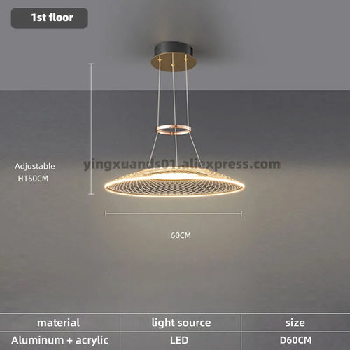 suspension double lampes led pour hôtel restaurant