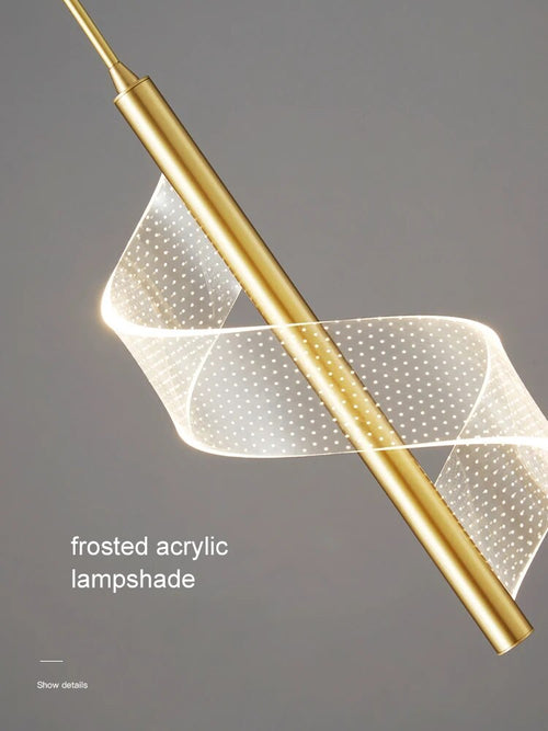 suspension cuivre minimaliste moderne luxe - vue 6 sur 10