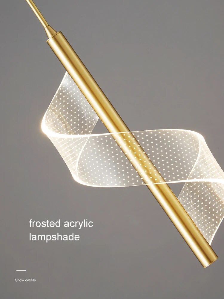 suspension cuivre minimaliste moderne luxe - vue 5 sur 10
