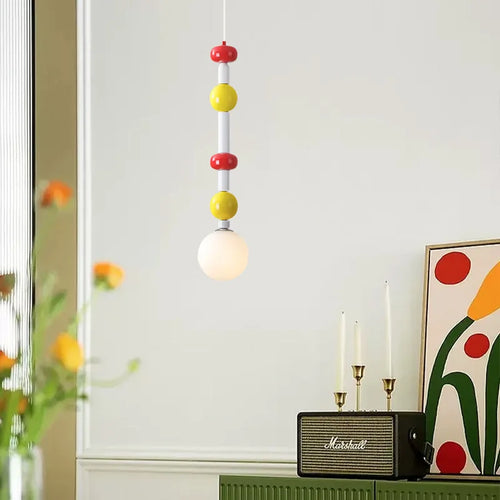 suspension boule en verre abat-jour haut plafond memphis - vue 3 sur 8