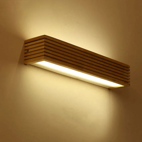 applique murale led en bois massif style nordique pour lecture - vue 3 sur 10