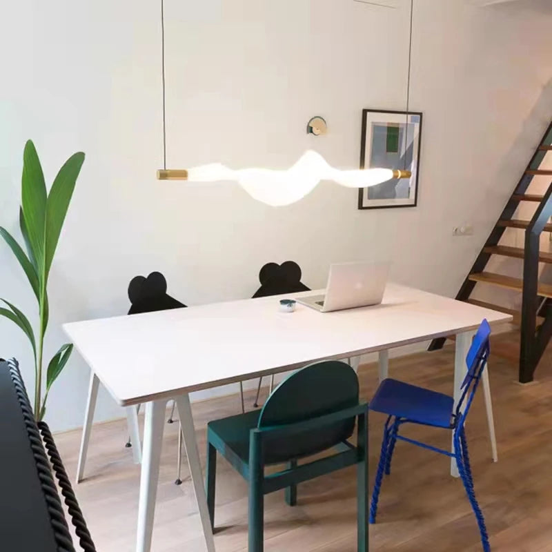 lustre led art déco avec cordon réglable luminaires suspendus - vue 4 sur 22