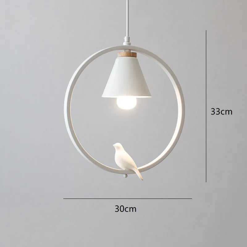 lampe à oiseaux nordique moderne en fer pour décoration intérieure - vue 5 sur 16