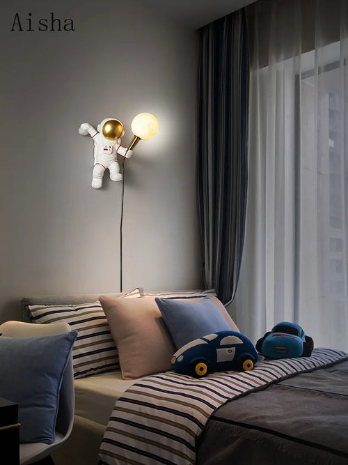 applique murale astronaute décoration chambre enfant créative - vue 3 sur 21